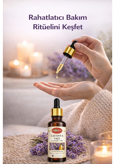 Safvital Lavanta Yağı 20 Ml Aromaterapi Yağı Ferahlatıcı Koku Günlük Kullanıma Uygun Bitkisel Bakım Yağı