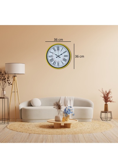36 Cm Sarı Standart Duvar Saati 32967177