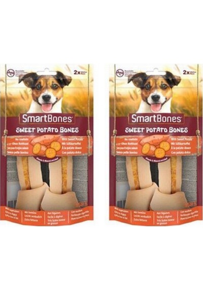 Smart Bones Tatlı Patatesli Orta Irklar İçin Düğümlü Köpek Ödül Kemiği 2li 158gr X 2 Adet