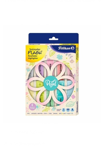 Pelikan Fosforlu Kalem Pastel 10 Renk İşaret Kalemi Çok Renkli
