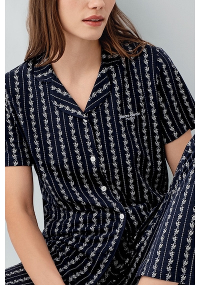 Pierre Cardin Kadın Lacivert Gömlek Pijama Takım Pc9209-s-v1 Lacivert