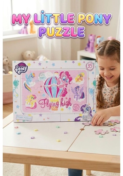My Little Pony'nin Büyülü Dünyasını Keşfet 35 Parçalı Çerçeveli Eğlenceli Öğretici Yapboz