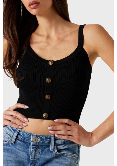 Guess Bayan Top W5yr10 Z0130 Jblk Siyah Siyah