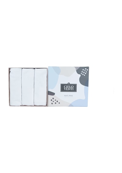 Must Have 3'lü Organik Pamuk Yüksek Bel Slip Külot Beyaz