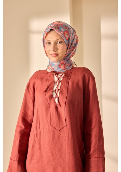 Silk Home Soft Eşarp 73090-18 Bebe Mavi, Yavruağzı, Somon, Sarı