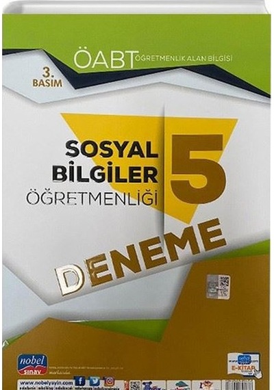 2021 ÖABT Sosyal Bilgiler Öğretmenliği 5 Deneme- Nobel Sınav
