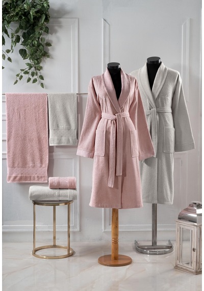 Pierre Cardin Logo Soft Jakarlı Aile Seti Deco Rose - A.bej Rose Bej