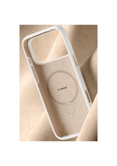 Torras Apple iPhone 17 Pro / 18 Pro Uyumlu O Stand Spin Silicone Serisi Magsafe Kılıf Beyaz