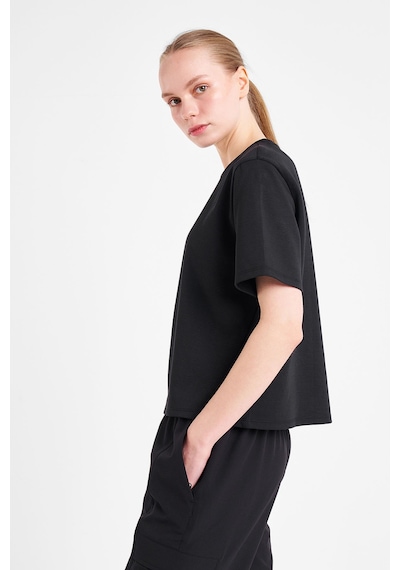 Lescon Kadın Kısa Kollu T-shirt 25n-2145 Siyah