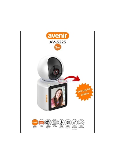 Avenir Av-s225 Karşılıklı Video Arama Çift Yönlü Görüntülü Gör... Avenir Av-s225 Karşılıklı Video Arama Çift Yönlü Görüntülü Gör...