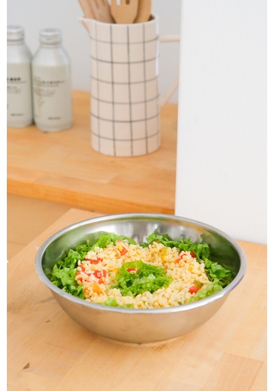 Metal 22 Cm Salata Kısır Meyve Sunum Kasesi Metal - 682974675 Metal