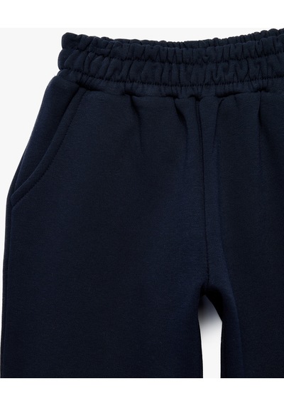 Koton Cep Detaylı Beli Lastikli Barrel Kesim Jogger Eşofman Altı Lacivert 7wmb40060tk