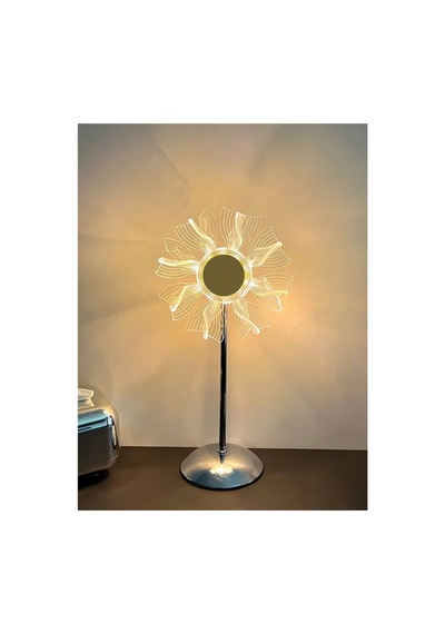 Çiçek Tasarımlı Led Masa Lambası Karışık