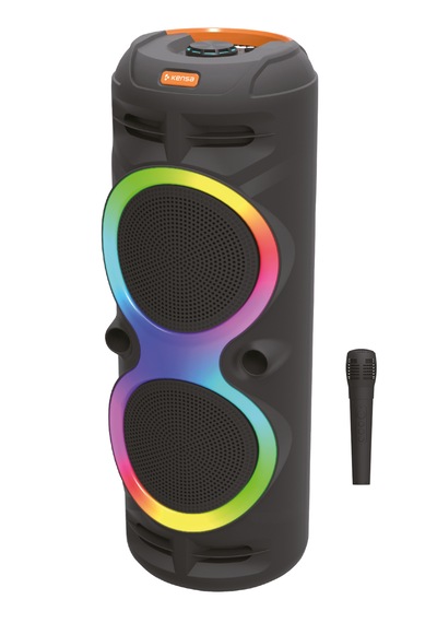 Taşınabilir Mikrofonlu 60w Led Işıklı Bluetooth Karaoke Hoparlör Set