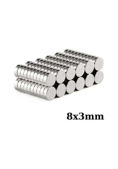 8x3mm Neodyum Güçlü Mıknatıs - Neodim Magnet