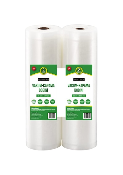 Novisan 2 Ad 25x500cm Vakum Poşeti Bobini Tırtıklı