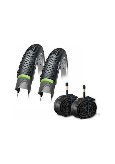 Bike Sky Obor 24x1.95 Zırhlı Dış Ve İç Lastik Seti - 3mm Green Shield & Jet Compound