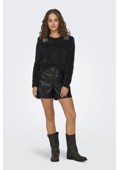 Only Onlıdına Hw Faux Leather Shorts Cc Pnt Siyah 15324964 Renkli