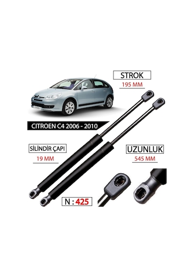 Citroen C4 Bagaj Amortisör Sag Sol Takim 2006-2010 8731J8 500018377