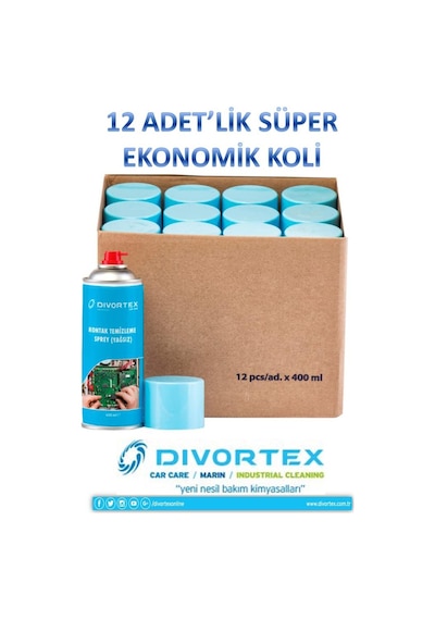 Divortex Yağsız Kontak Temizleme Spreyi 400 ML X 12 Adet