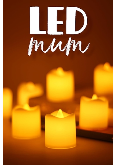 8 Adet Mini Led Mum Seti Pilli Dumansız Alevli Ledli Dekoratif Yapay Mum Dekor Işığı 8 Adet M Diğer