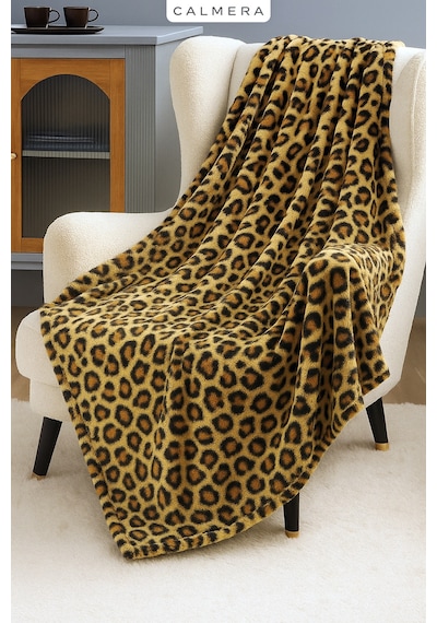 Calmera Wellsoft Tv Battaniyesi Ultra Yumuşak & Hafif Peluş - Polar 130 170 Cm - Leopar