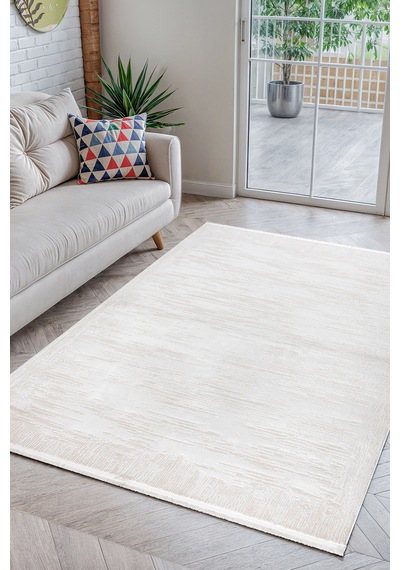 Elvey Home 7102 Krem Modern Desen Doğal Taban Koridor Mutfak Çocuk Oturma Odası Salon Halı Yolluk 7102kemik