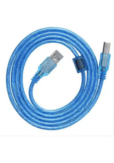 Sh Powermaster Pm-3267 3 Metre Şeffaf Mavi Usb 2.0 Yazıcı Kablosu Najmaddin