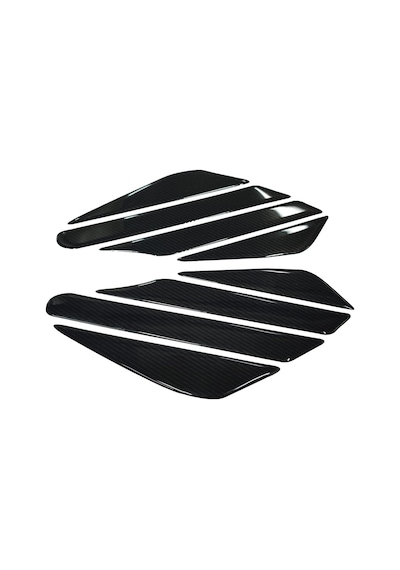 Stripe Karbon Depo Yan Pad Universal Carbon Yan Pad 3d Sticker Altın - Beyaz