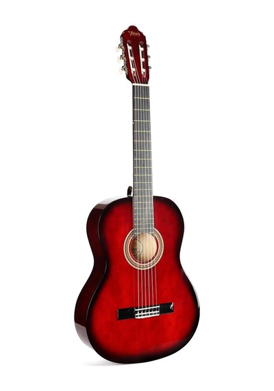 Valencia Vc104trds Klasik Gitar 4/4 Kırmızı Sunburst Sap Çelikli - Canlı Renk - Başlangıç