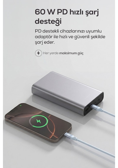 Type-c To Type-c Hızlı Şarj Kablosu 60w Pd, Ultra Esnek Silikon, 480mbps, 1.2m Mavi-v0201016