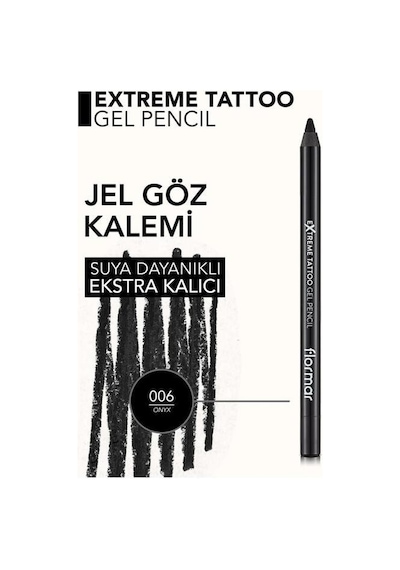 Suya Dayanıklı Jel Göz Kalemi Siyah -extreme Tattoo Gel Pencil-006 Onyx-8682536028882 00