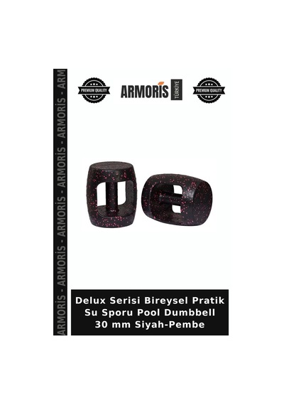Delux Serisi Bireysel Pratik Su Sporu Pool Dumbbell 30 Mm Siyah-pembe Siyah - Pembe