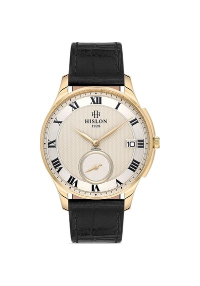 Hislon Cl120g-08kgs Safir Cam Erkek Kol Saati Sarı