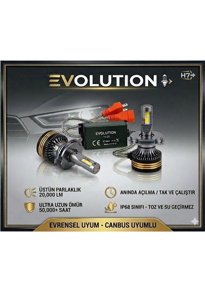 H7 Xenon Far Ampulü 12-24v Süper Beyaz Işık Yüksek Uzun Ömürlü 2 Li Set