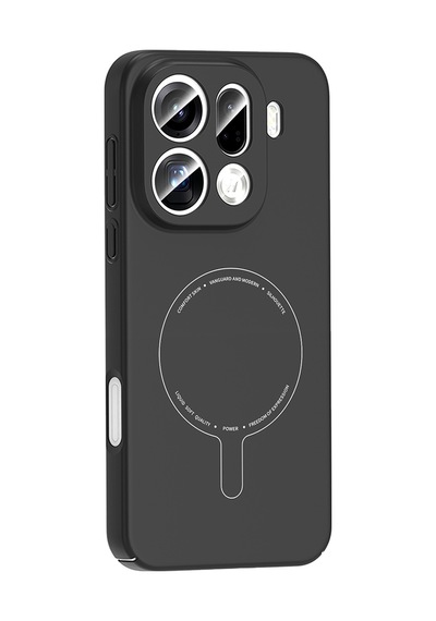 Adige Oppo Find X9 Pro Kılıf Elio Kablosuz Şarj Özellikli Kamera Korumalı Sert Pc Siyah