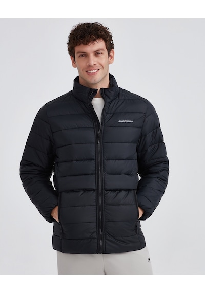 Skechers M Outerwear Padded Jacket Erkek Siyah Mont S231242-001 Siyah