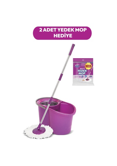 Tornado Otomatik Temizlik Seti Ve 2'li Yedek Mop Paketi