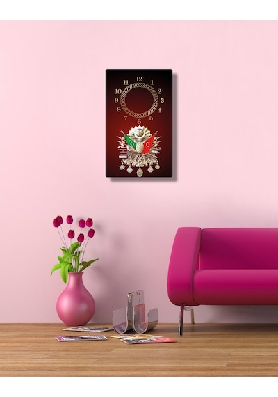 Decorıta Cam Saat | Osmanlı Tuğrası (322108054) Çok Renkli
