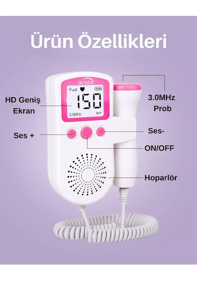 Acura AC-4040 Fetal Doppler Nabız Dinleme Cihazı