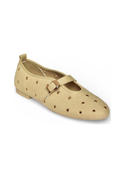 Fox Shoes Y820410104 Ten Triko Kumaş Kadın Babet Ten
