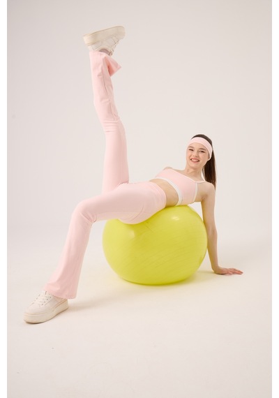 Holly Lolly Yüksek Bel Flare Fabiola Tayt Pantolon Pembe