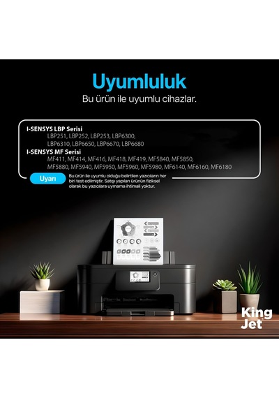 Kingjet Canon Uyumlu Crg-719 Standart Kapasiteli Çipli Uyumlu Toneri Lbp6310dn