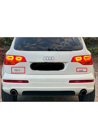 Audi Q7 Ve 4.2 Krom Bagaj Yazısı Seti 2'li Paket