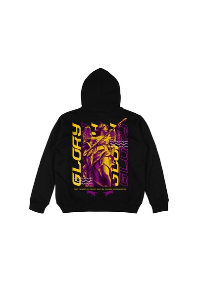 Startmore Adrift Glory Oversize Unisex Kapüşonlu Sweatshirt Hoodie Siyah Siyah
