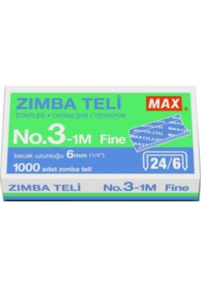 Max Zımba Teli No 24/6 3-1n