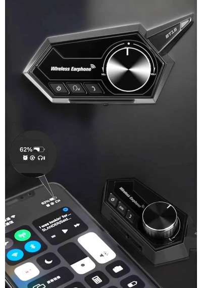 Hubrendy Tekno Intercom Kask Kulaklığı Anc Özelliği Yüksek Ses Kaliteli Bluetooth Kulaklık