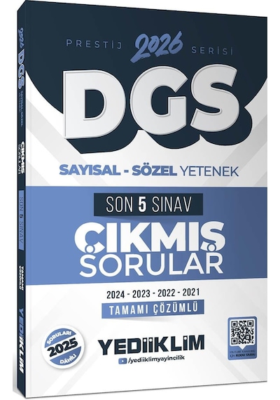 Yediiklim 2026 Dgs Prestij Serisi Sayısal Sözel Yetenek Tamamı Çözümlü Son 5 Sınav Çıkmış Sorular