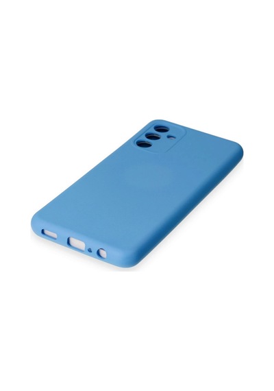 Newface - 555 - Samsung Galaxy A14 4g Kılıf Nano İçi Kadife Silikon - Edntrend - - Mavi