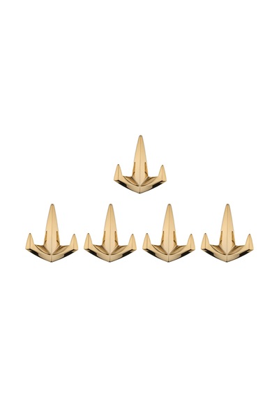 Datça Lüks Askı, Metal, Vestiyer Askı, 128 Gr, Dolap Askılık, Duvar Askılığı, Altın Vidalı 5 Adet